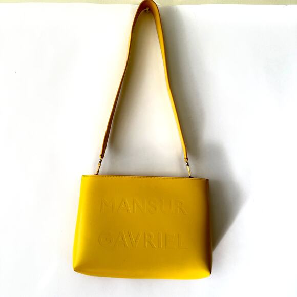 Mansur Gavriel New Logo Shoulder Bag Mustard Yellow